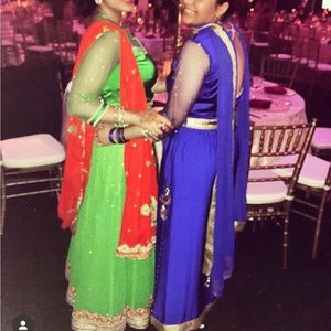 Custom made beautiful blue lehenga